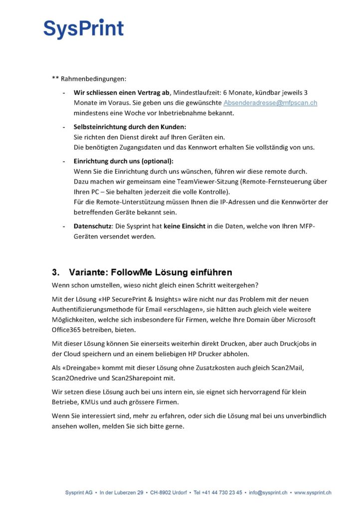 4_Scan2mail von Microsoft Basic Authentifizierung schaltet ab: 3 Lösungsvarianten von Sysprint AG zur Verfügung gestellt